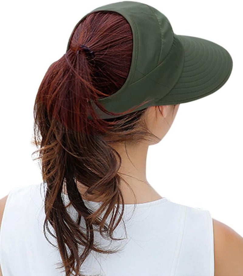 HINDAWI Sun Hats for Women Wide Brim UV Protection Sun Hat Summer Beach Packable Visor - Image 2